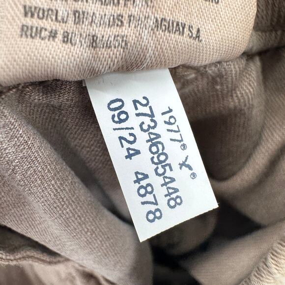 American Eagle Pants Mens Large Relaxed Cargo Flex Khaki Tan COMFY NEW - Picture 8 of 10
